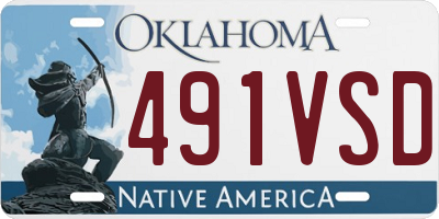 OK license plate 491VSD