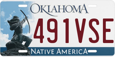 OK license plate 491VSE