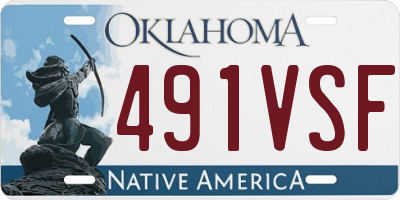 OK license plate 491VSF