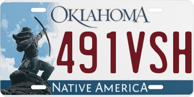 OK license plate 491VSH