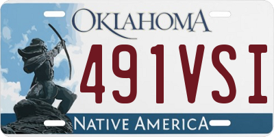 OK license plate 491VSI