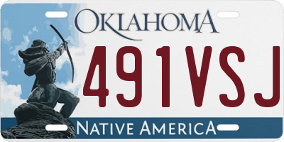OK license plate 491VSJ