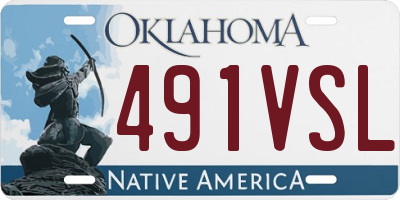 OK license plate 491VSL