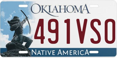 OK license plate 491VSO