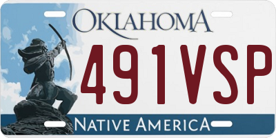 OK license plate 491VSP