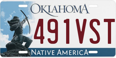 OK license plate 491VST