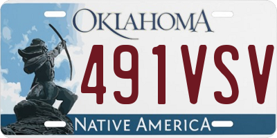 OK license plate 491VSV