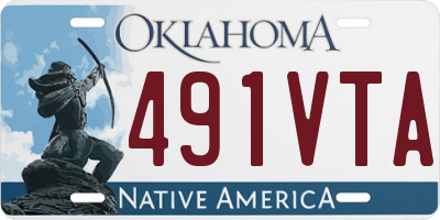 OK license plate 491VTA