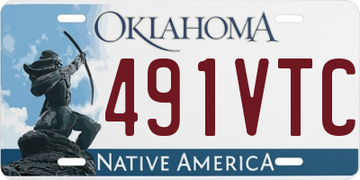 OK license plate 491VTC