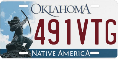 OK license plate 491VTG