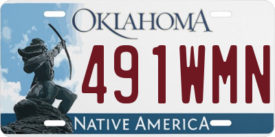 OK license plate 491WMN