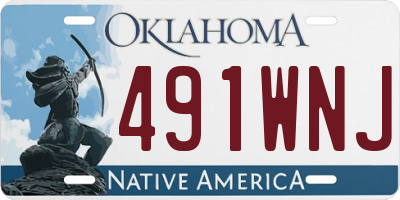 OK license plate 491WNJ