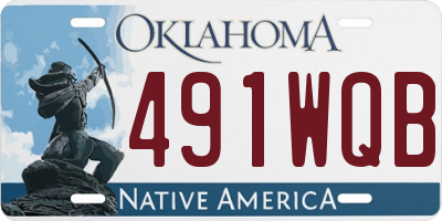 OK license plate 491WQB