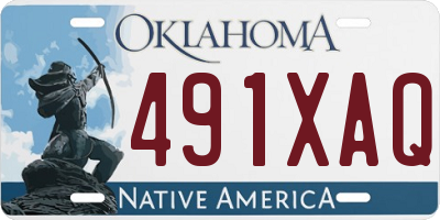 OK license plate 491XAQ