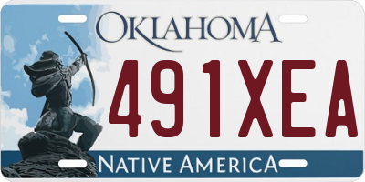 OK license plate 491XEA