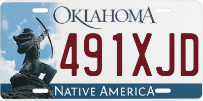 OK license plate 491XJD