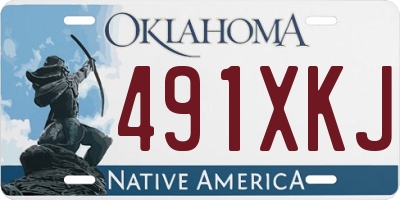 OK license plate 491XKJ