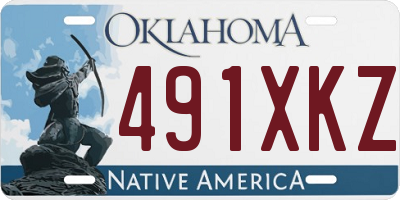 OK license plate 491XKZ