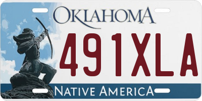 OK license plate 491XLA
