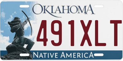 OK license plate 491XLT