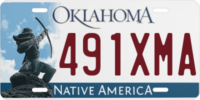 OK license plate 491XMA
