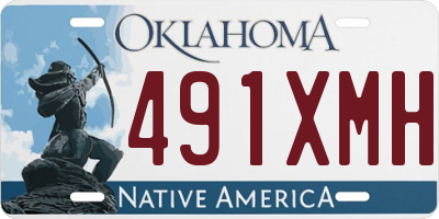 OK license plate 491XMH