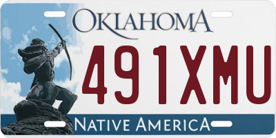 OK license plate 491XMU