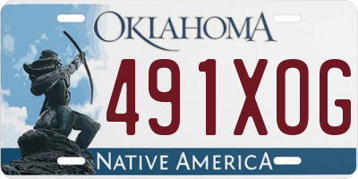 OK license plate 491XOG