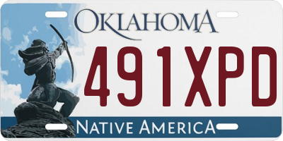 OK license plate 491XPD