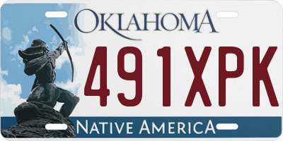 OK license plate 491XPK