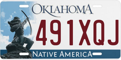 OK license plate 491XQJ