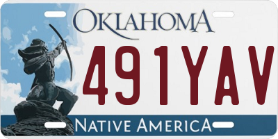 OK license plate 491YAV