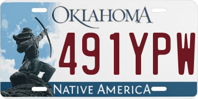 OK license plate 491YPW