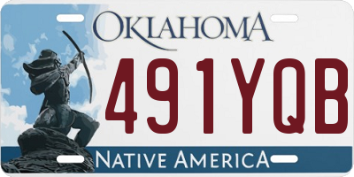 OK license plate 491YQB