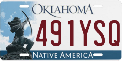 OK license plate 491YSQ