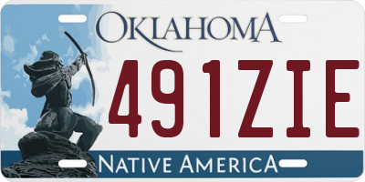 OK license plate 491ZIE