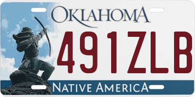 OK license plate 491ZLB