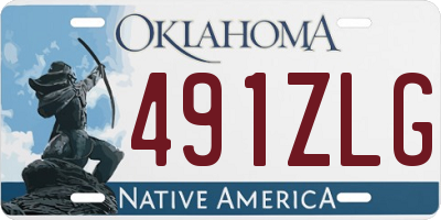 OK license plate 491ZLG