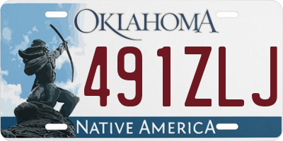 OK license plate 491ZLJ