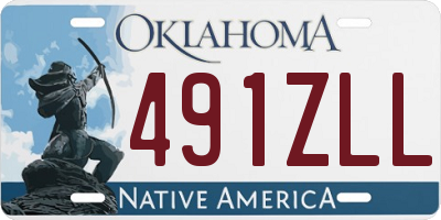 OK license plate 491ZLL