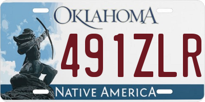 OK license plate 491ZLR
