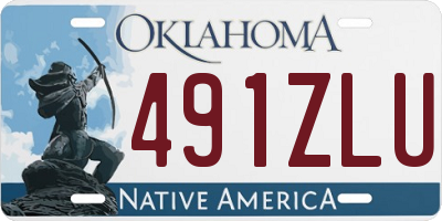 OK license plate 491ZLU
