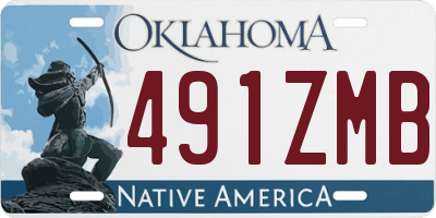 OK license plate 491ZMB