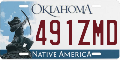 OK license plate 491ZMD