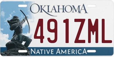 OK license plate 491ZML