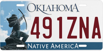 OK license plate 491ZNA