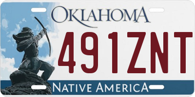 OK license plate 491ZNT