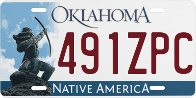 OK license plate 491ZPC