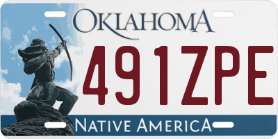 OK license plate 491ZPE