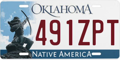 OK license plate 491ZPT